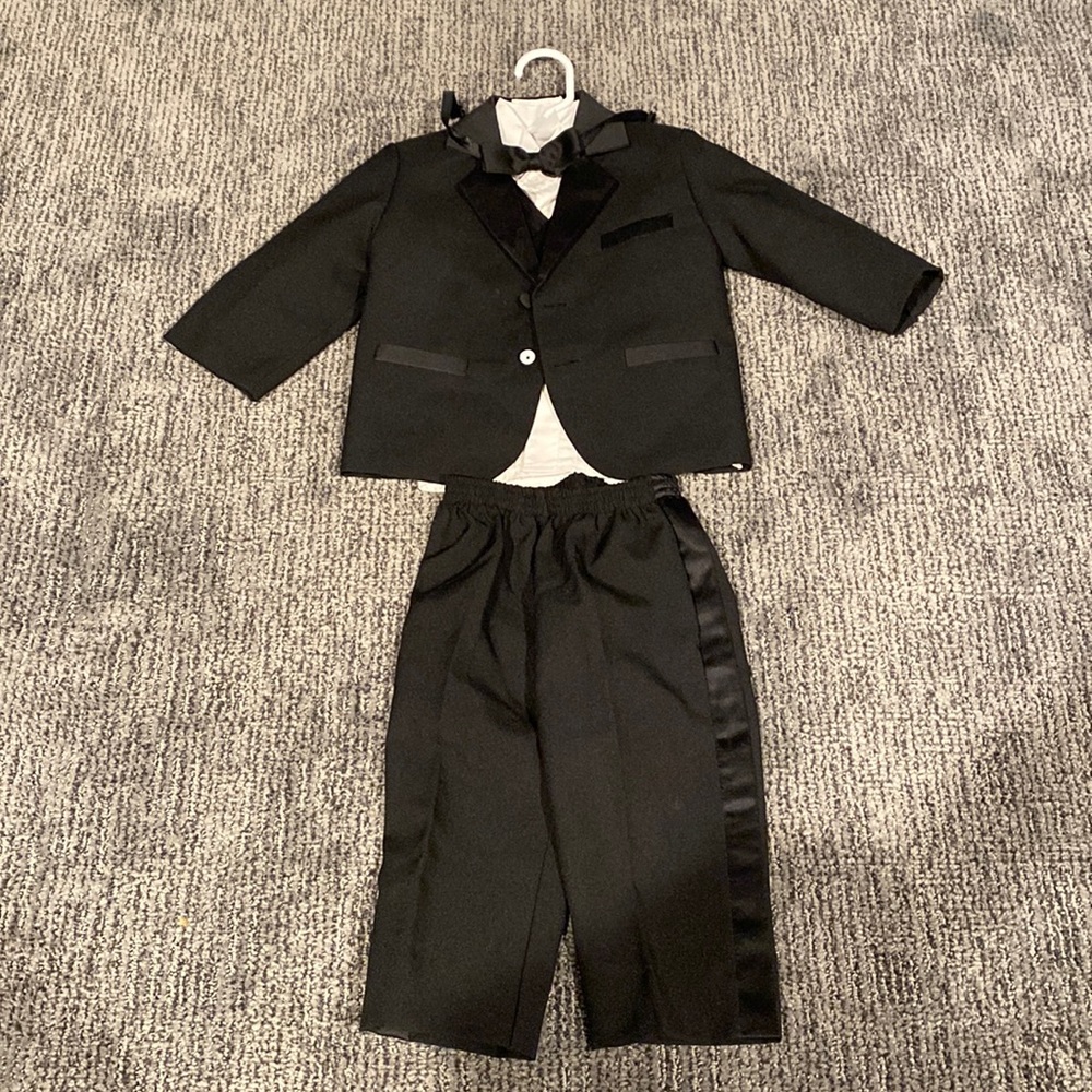 Tuxedo worn once! Cardi brand tuxedo complete with vest and bow tie.
